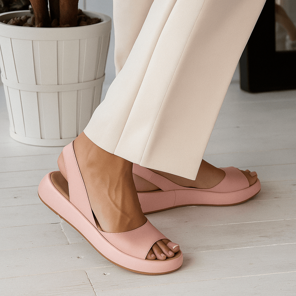 Siena | Sandalias de Cuero con Suela Ortopédica Acolchada