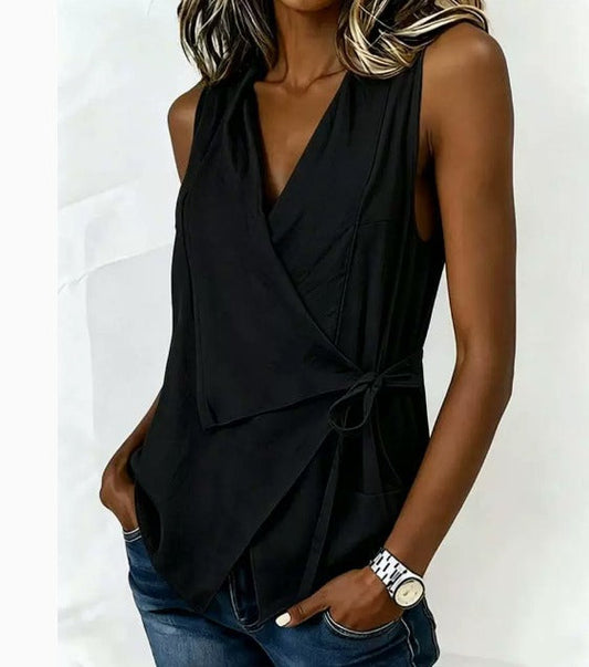 Sofía | Sleeveless Wrap Blouse