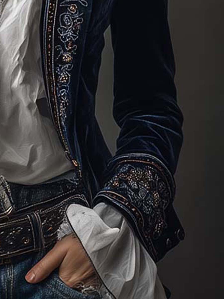 Beatrice | Long Embroidered Jacket
