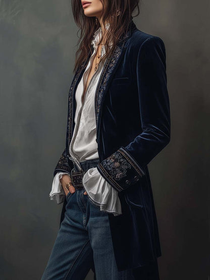 Beatrice | Long Embroidered Jacket