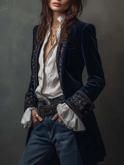 Beatrice | Long Embroidered Jacket