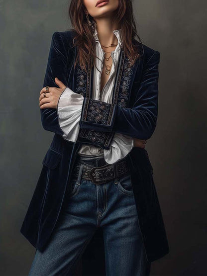 Beatrice | Long Embroidered Jacket