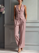 Martina | Tailored Linen Vest and Pant Set