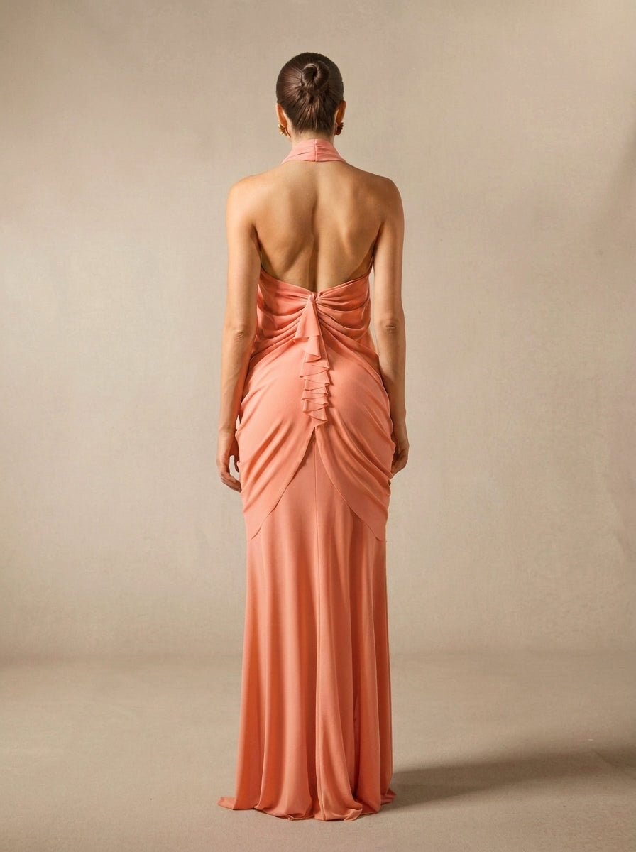 Amor | Vestido largo con adornos de mariposas