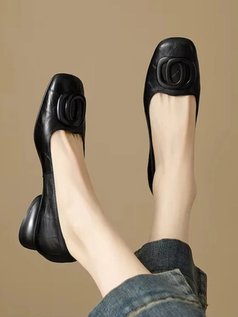 Lara| Leather Flats
