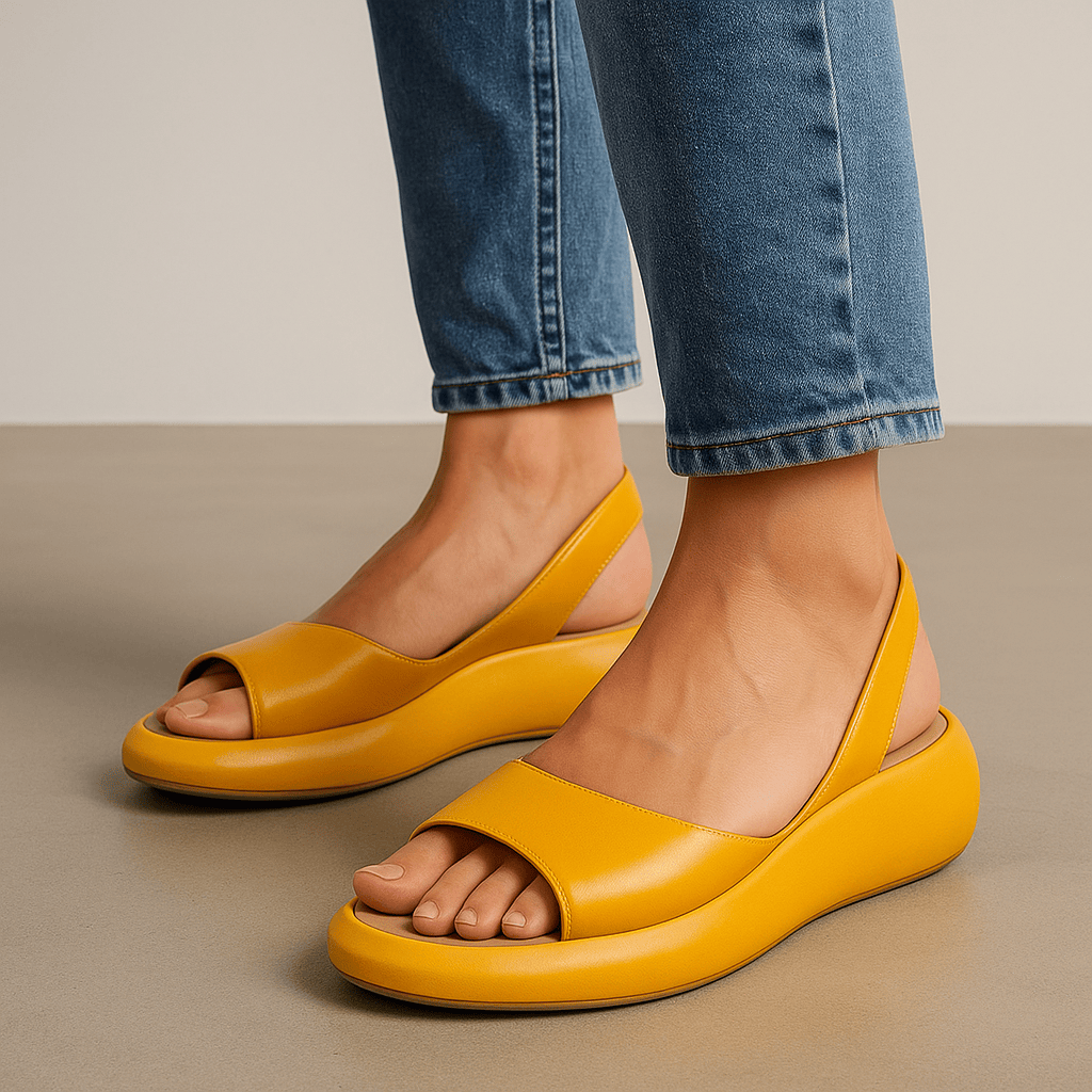 Siena | Sandalias de Cuero con Suela Ortopédica Acolchada