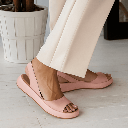 Siena | Sandalias de Cuero con Suela Ortopédica Acolchada