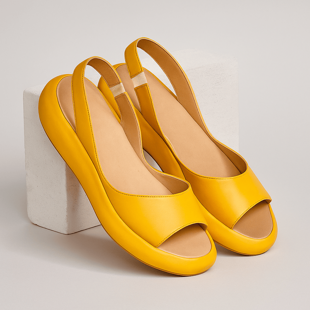 Siena | Sandalias de Cuero con Suela Ortopédica Acolchada