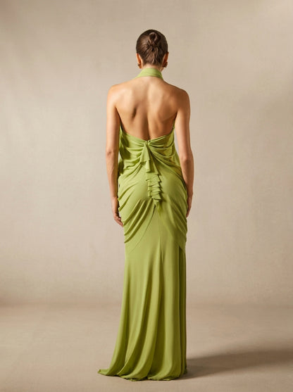 Amor | Vestido largo con adornos de mariposas