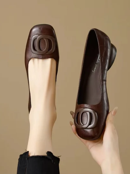 Lara| Leather Flats