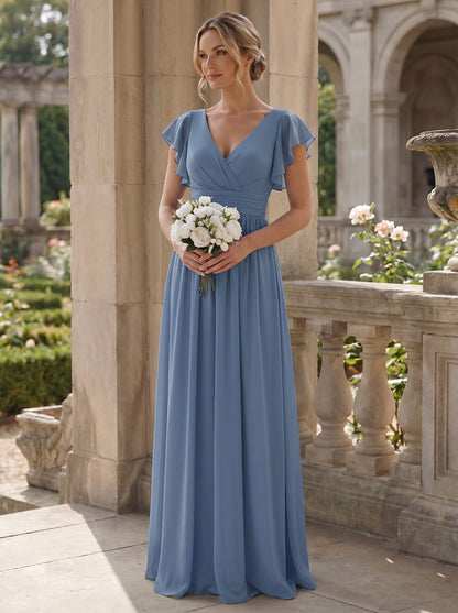 Casilda | Vestido Largo de Gasa con Espalda Abierta