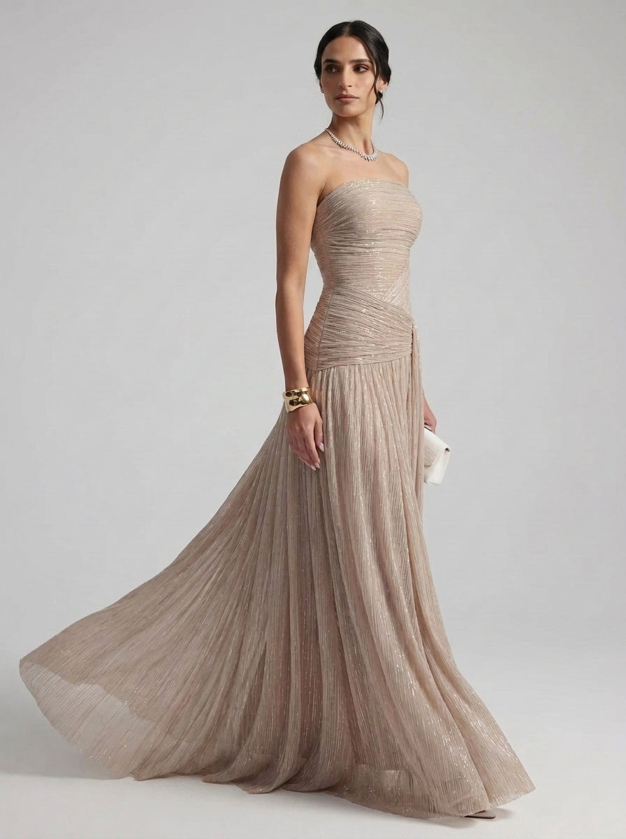 Carlota | Vestido Maxi Drapeado