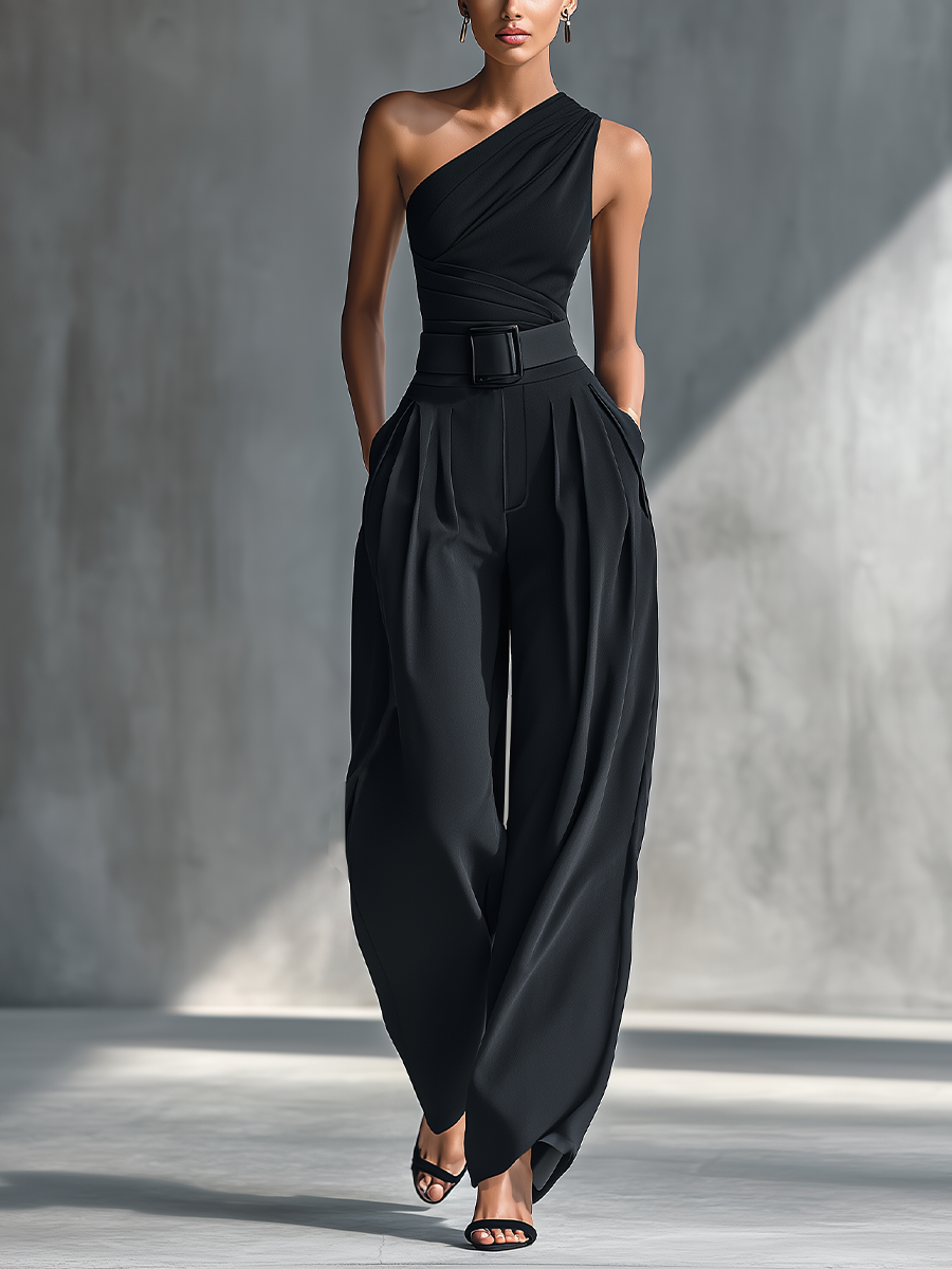 Marta | Conjunto de Top de Punto y Pantalón de Acetato