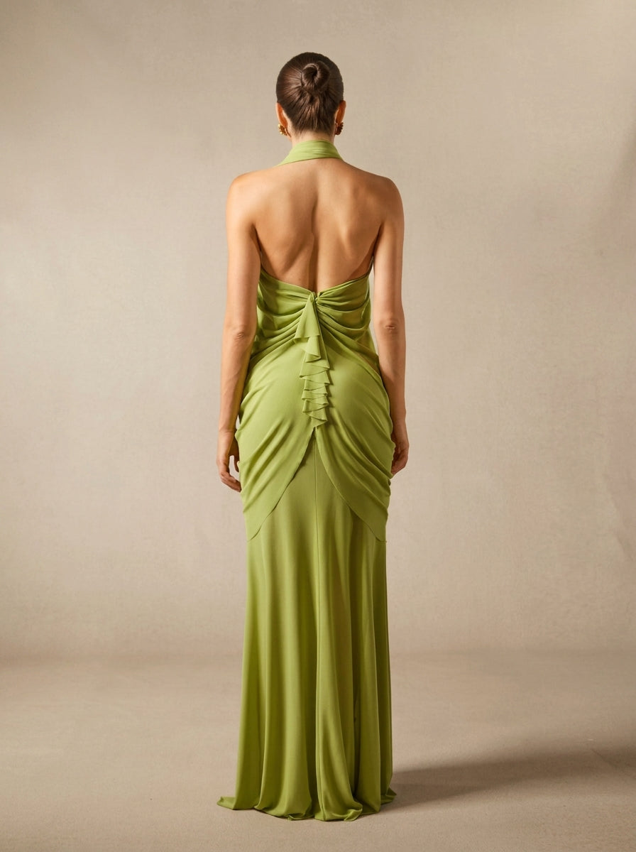 Amor | Vestido largo con adornos de mariposas