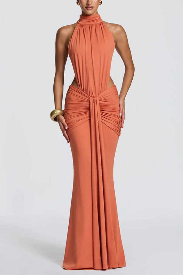 Elvira | Vestido Largo de Punto con Espalda Descubierta
