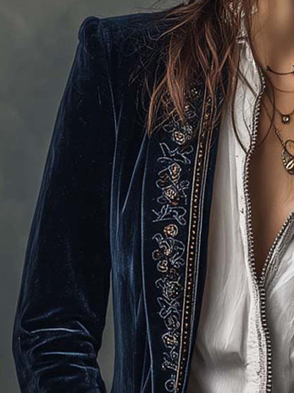 Beatrice | Long Embroidered Jacket