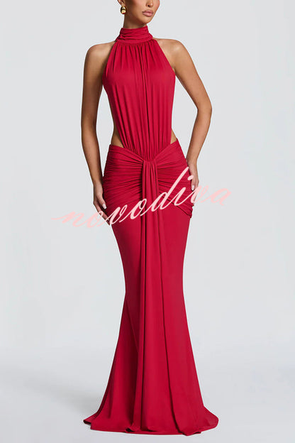 Elvira | Vestido Largo de Punto con Espalda Descubierta