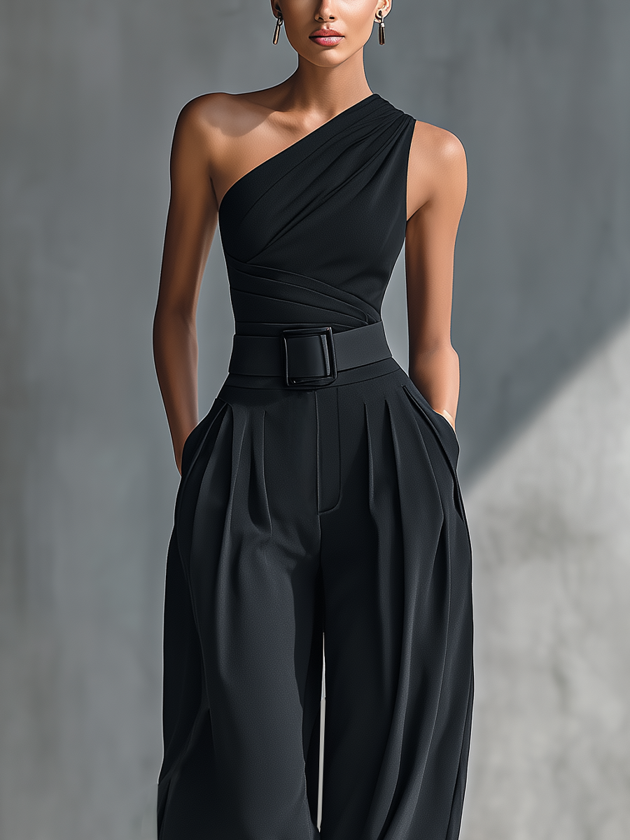 Marta | Conjunto de Top de Punto y Pantalón de Acetato