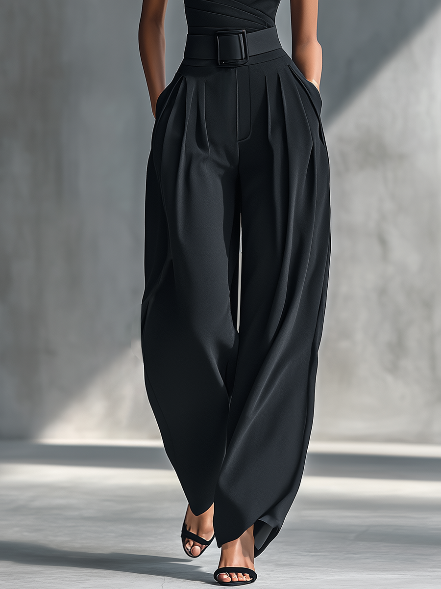 Marta | Conjunto de Top de Punto y Pantalón de Acetato