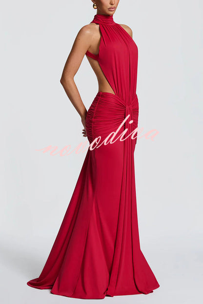 Elvira | Vestido Largo de Punto con Espalda Descubierta