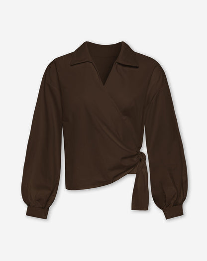 Verónica | Blusa Cruzada de Popelín