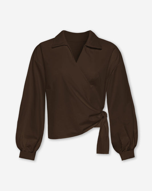 Verónica | Blusa Cruzada de Popelín