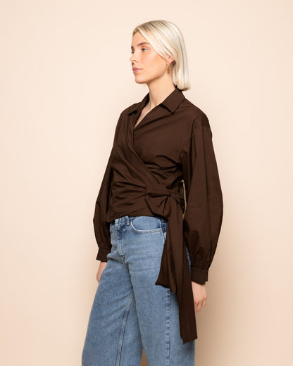 Verónica | Blusa Cruzada de Popelín