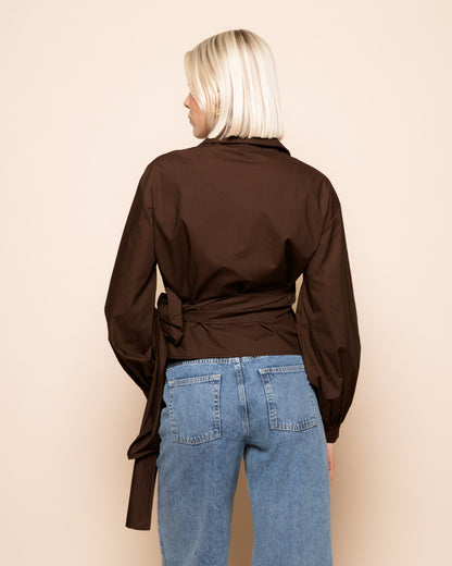 Verónica | Blusa Cruzada de Popelín