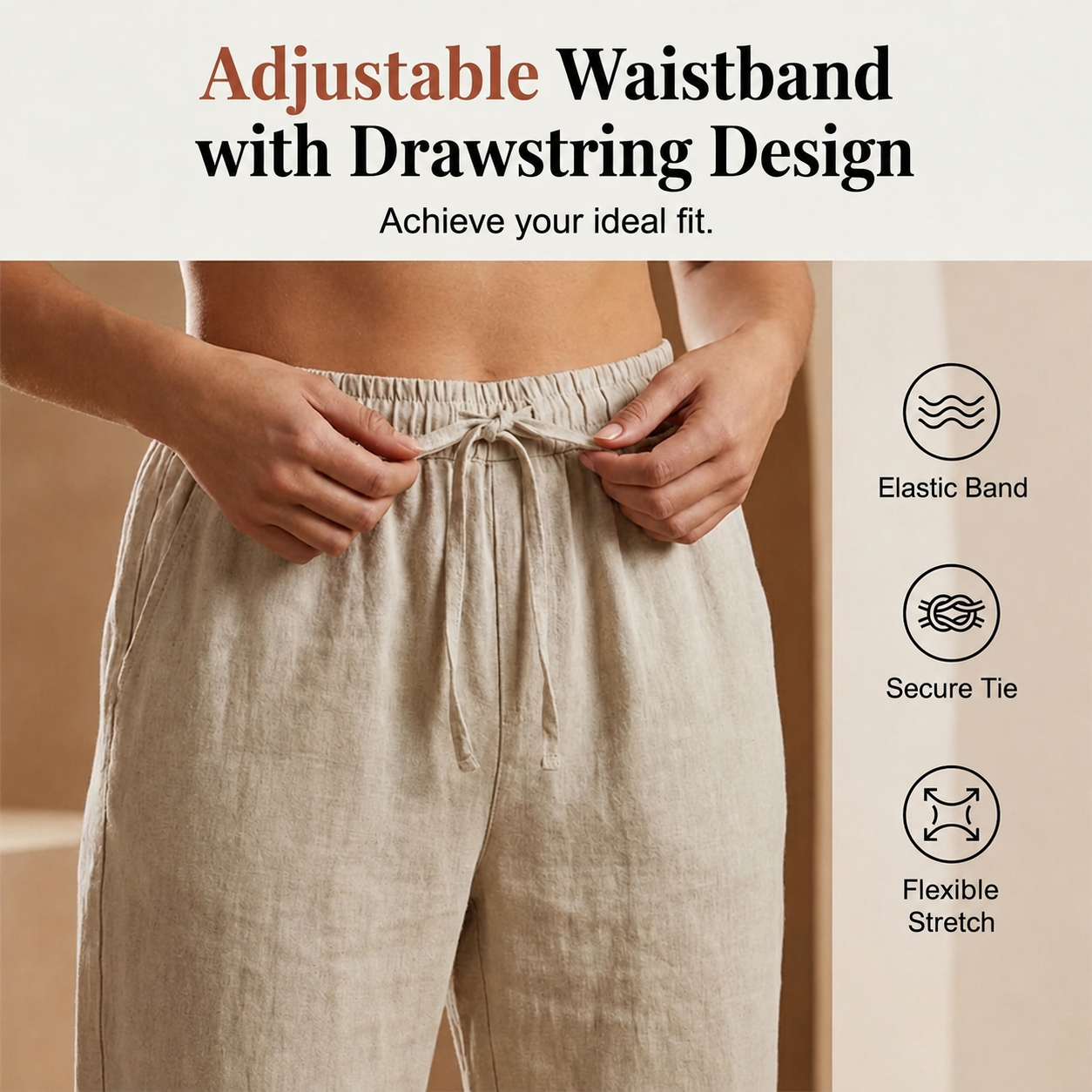 Olivia | Pantalón Corto Tipo Bermuda de Lino Estilo Capri
