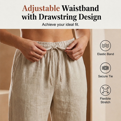 Olivia | Pantalón Corto Tipo Bermuda de Lino Estilo Capri