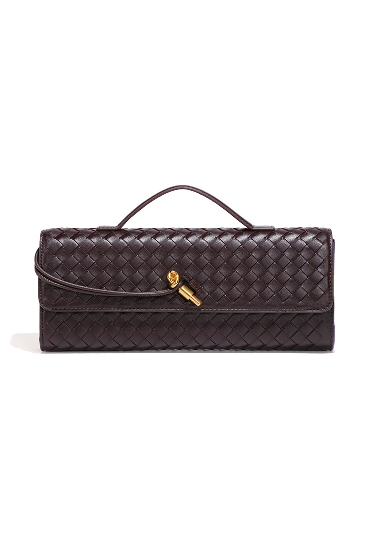 Clutch de piel trenzada, interior