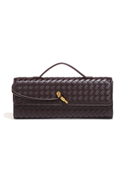 Clutch de piel trenzada, interior