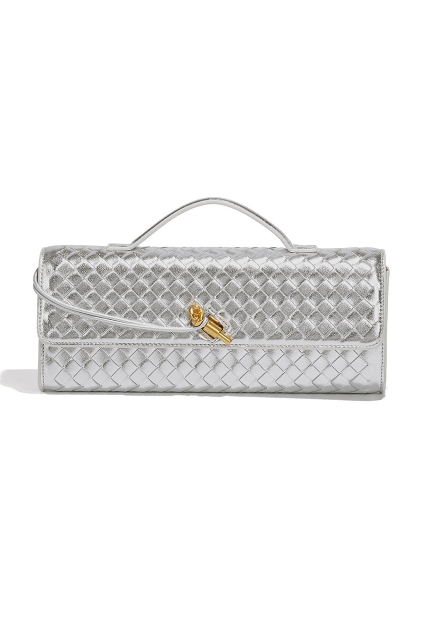 Clutch de piel trenzada, vista trasera