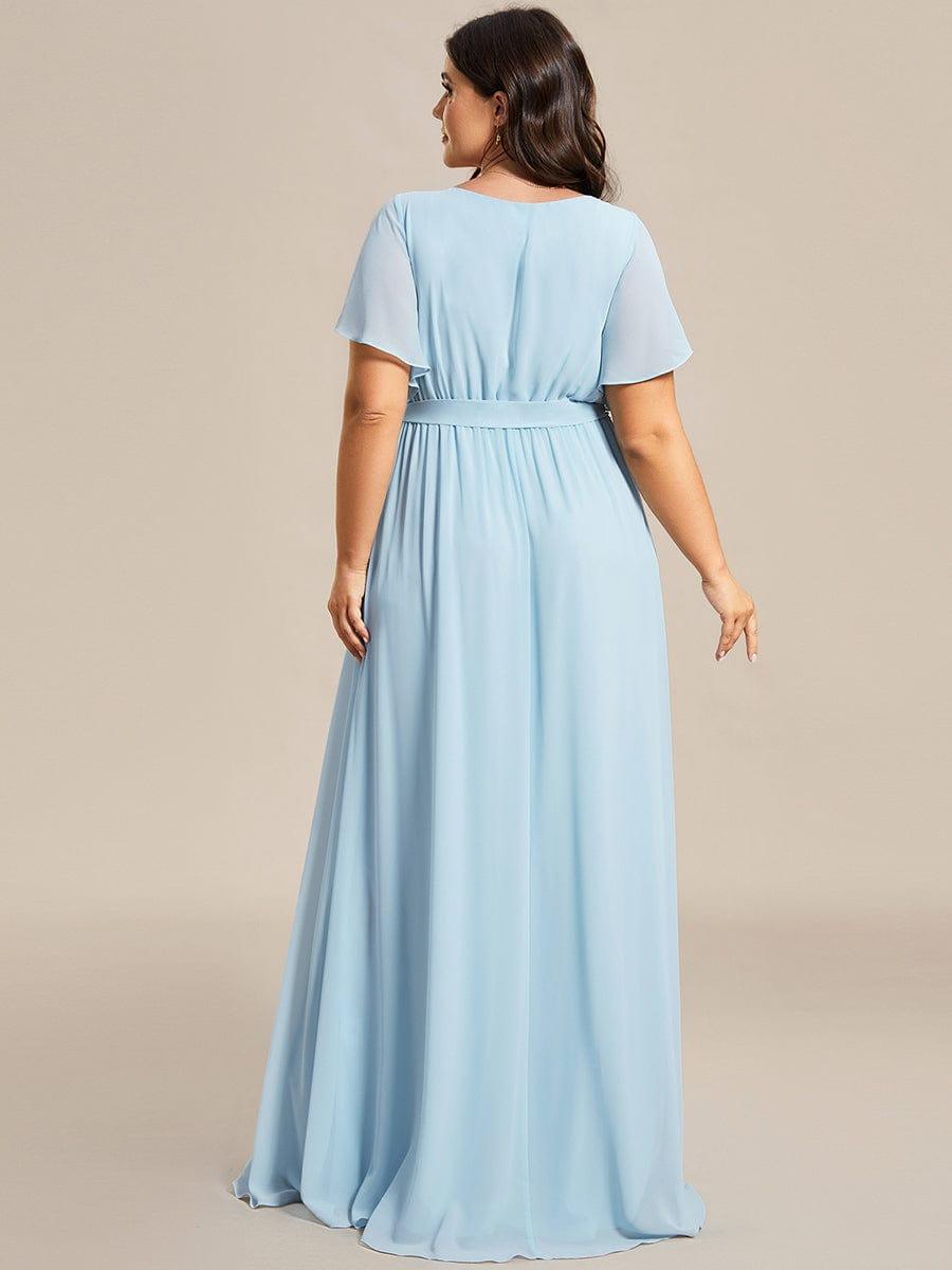 Rosalía | Vestido Largo de Gasa Plisada con Manga Flotante