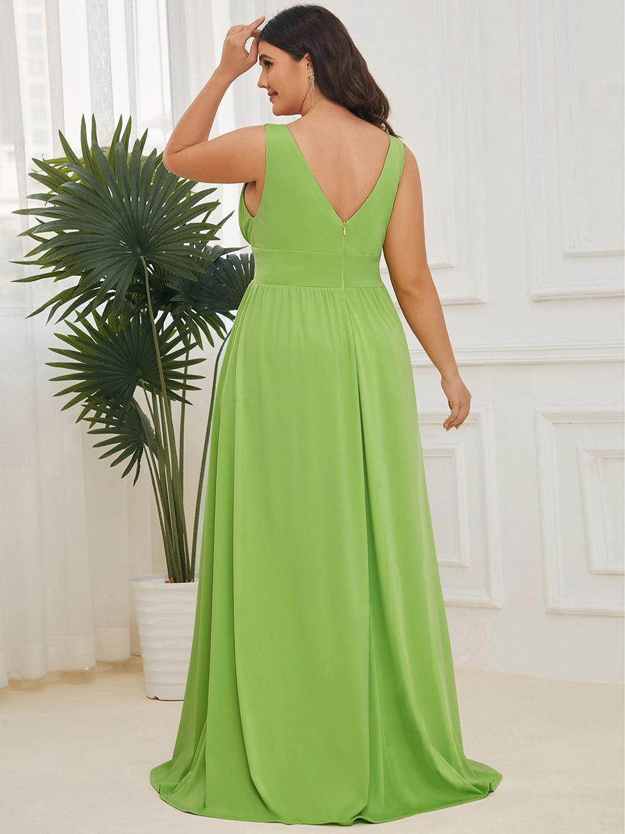 Maite | Vestido Largo Plisado con Talle Ceñido