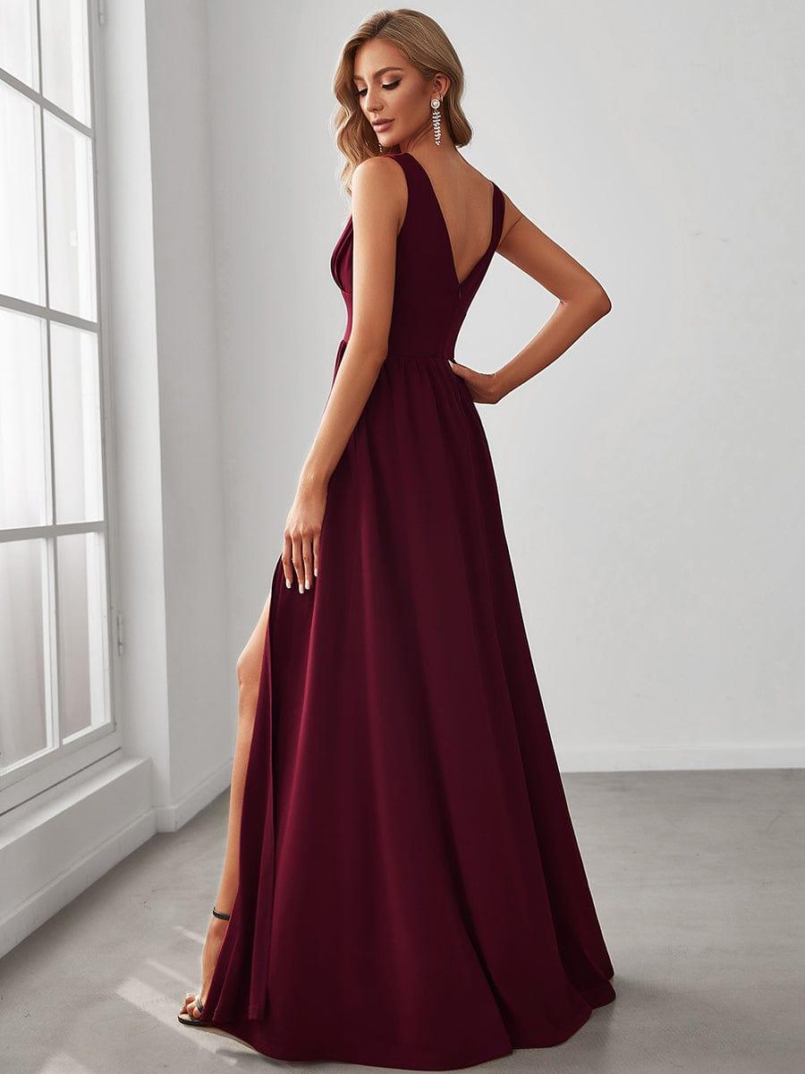 Maite | Vestido Largo Plisado con Talle Ceñido