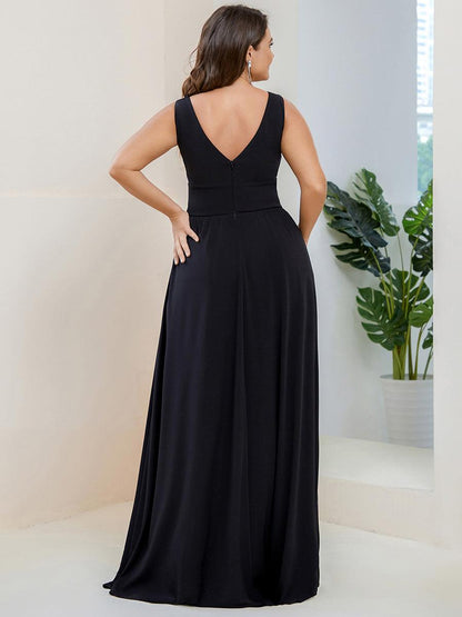 Maite | Vestido Largo Plisado con Talle Ceñido