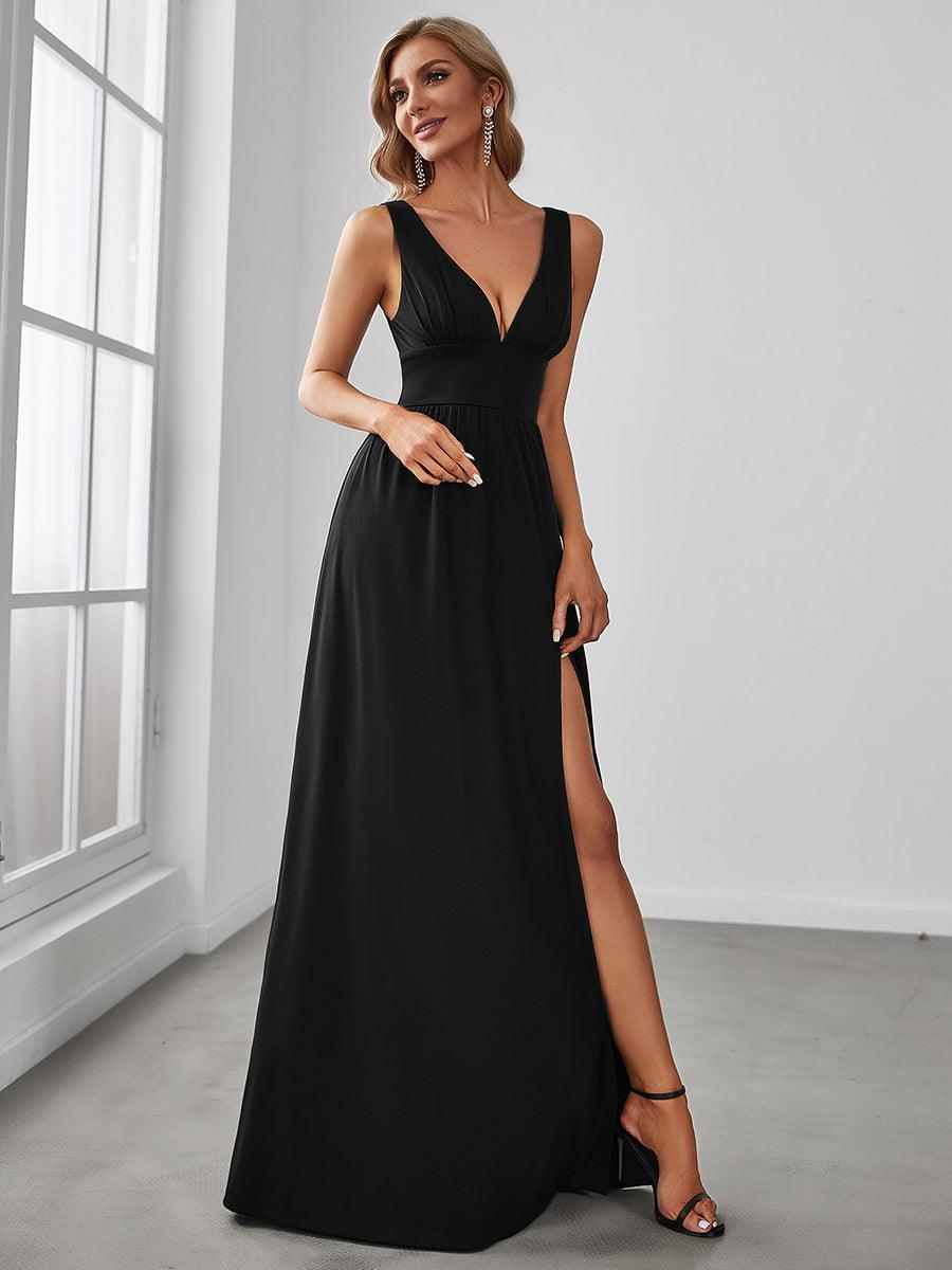 Maite | Vestido Largo Plisado con Talle Ceñido