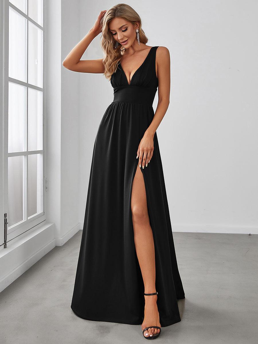 Maite | Vestido Largo Plisado con Talle Ceñido