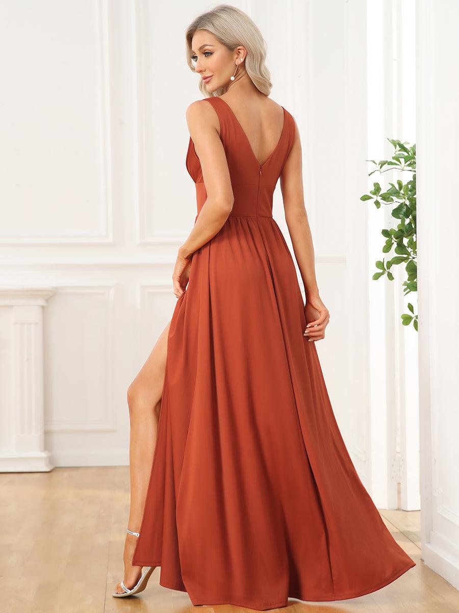 Maite | Vestido Largo Plisado con Talle Ceñido