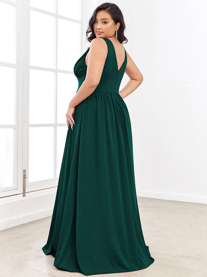 Maite | Vestido Largo Plisado con Talle Ceñido