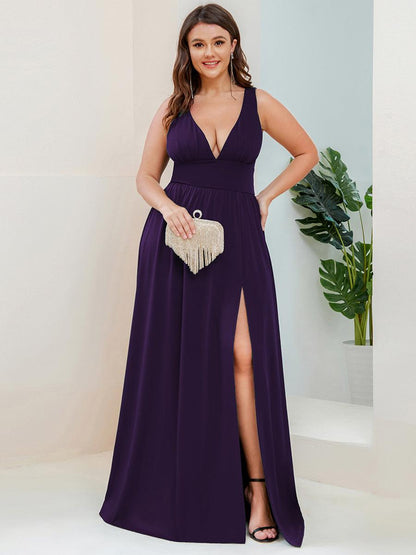 Maite | Vestido Largo Plisado con Talle Ceñido