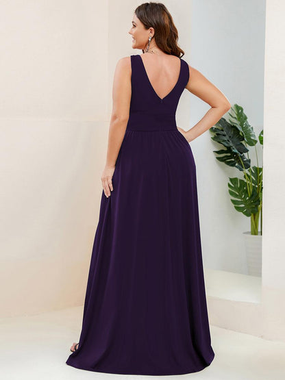 Maite | Vestido Largo Plisado con Talle Ceñido