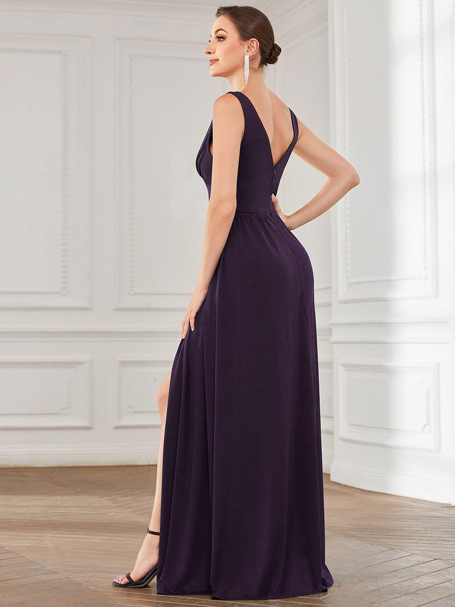 Maite | Vestido Largo Plisado con Talle Ceñido