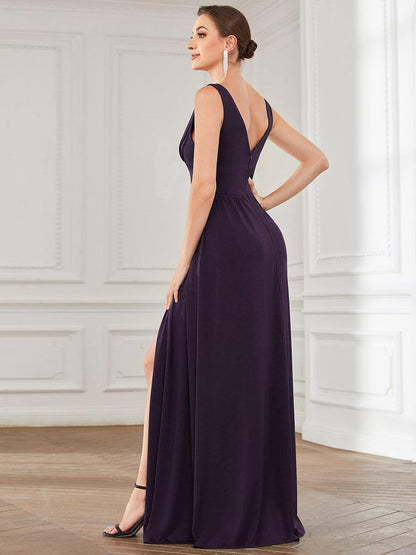 Maite | Vestido Largo Plisado con Talle Ceñido