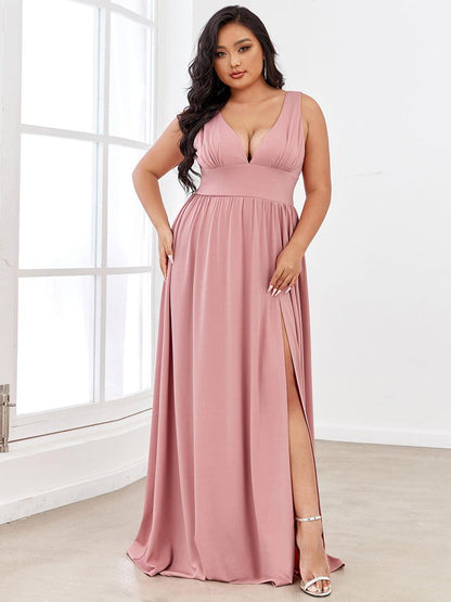 Maite | Vestido Largo Plisado con Talle Ceñido