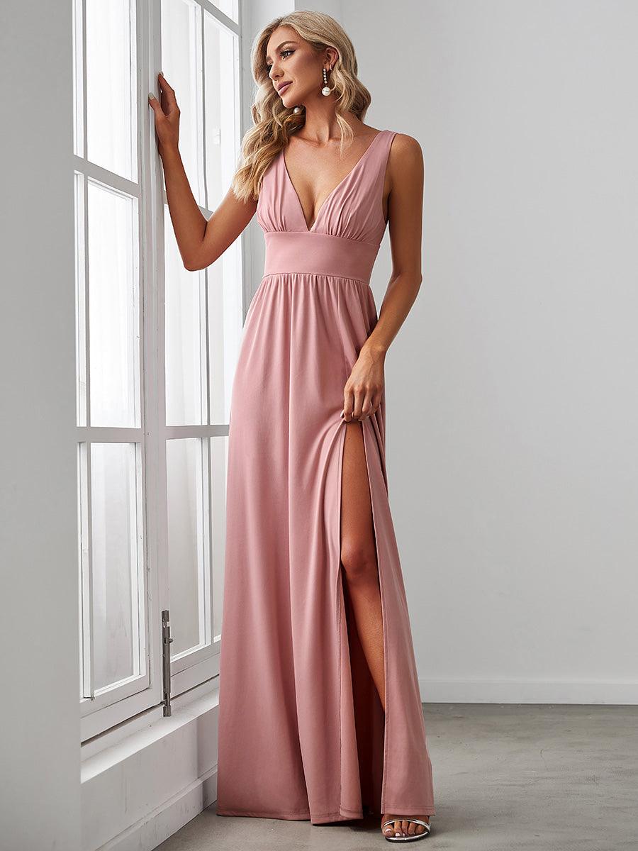 Maite | Vestido Largo Plisado con Talle Ceñido
