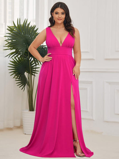 Maite | Vestido Largo Plisado con Talle Ceñido
