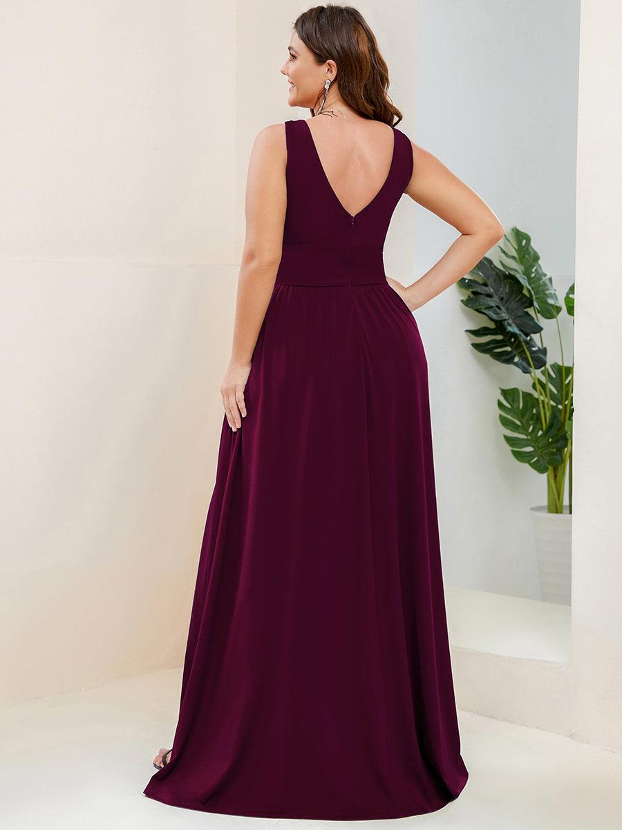 Maite | Vestido Largo Plisado con Talle Ceñido