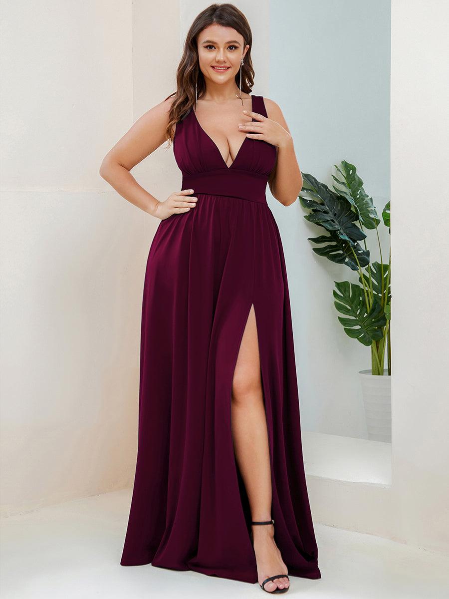 Maite | Vestido Largo Plisado con Talle Ceñido